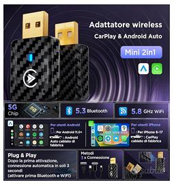 Adattatore wireless CarPlay Android Auto