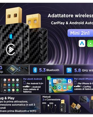 Adattatore wireless CarPlay Android Auto