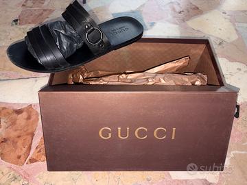 Gucci - sandalo cuoio nero