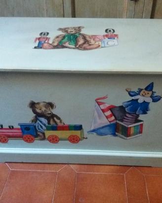 Cassapanca legno per giochi