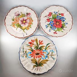 Tris Piatti Ceramica Bassano da appendere