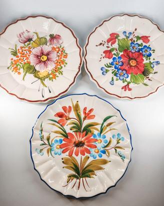 Tris Piatti Ceramica Bassano da appendere
