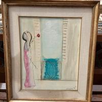 Tela donna con fiore