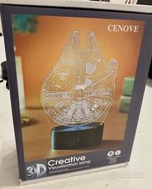 Lampada LED 3D Star Wars Millennium Falcon