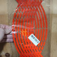 Adesivi rossi cerchi moto