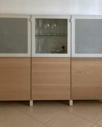 Mobile IKEA soggiorno / credenza legno chiaro e bi