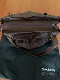 Borsa pelle e scamosciato Nero Giardini