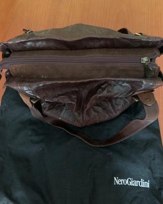 Borsa pelle e scamosciato Nero Giardini