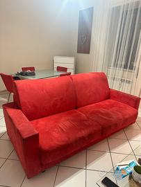 Divano/letto colore rosso