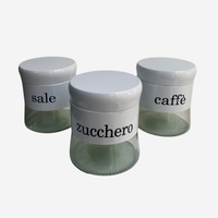 Tris barattoli in vetro bianco 400ml