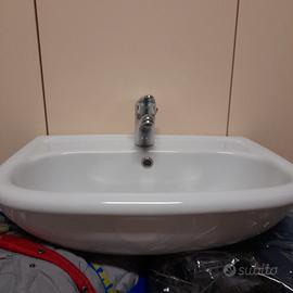 lavabo semi incasso con miscelatore