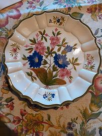 Piatto ceramica da parete decorato a mano