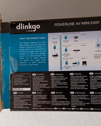 ADATTATORI INTERNET SENZfili kit PowerLine AV Mini