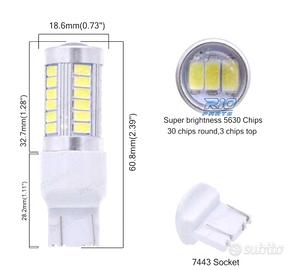 LAMPADA LED T20 BIANCA 33 LED SMS CANBUS