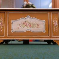 Cassapanca TRENTINA legno DECORATA A MANO