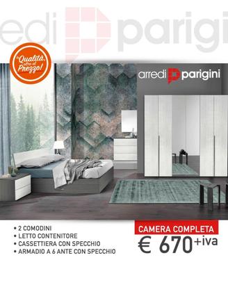 Camera da letto - 3 colori a scelta- PROMO 3903