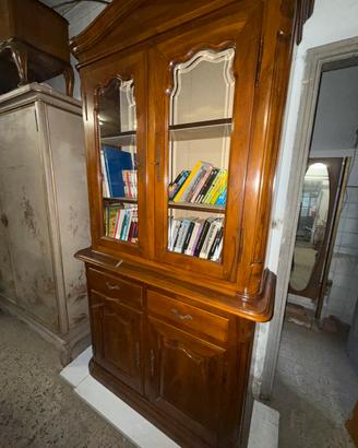 Libreria vetrinetta antica stile Luigi Filippo