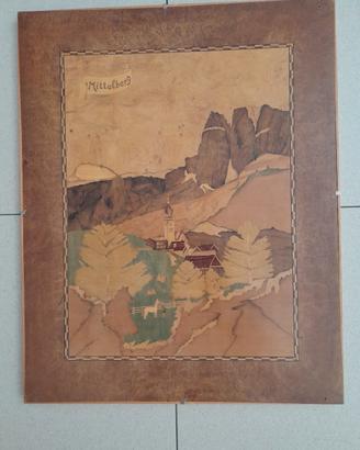 quadro fatto con intagli di impiallacciatura 