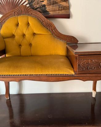 Panca vintage in legno con cassetto