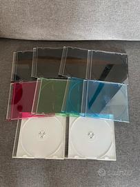 Custodie cd dvd slim colorate