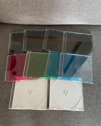 Custodie cd dvd slim colorate