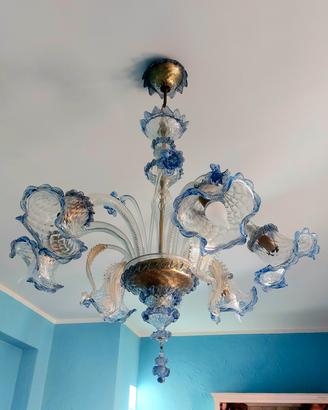 lampadario murano 6 luci