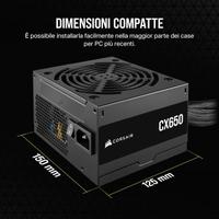 CORSAIR CX650 ATX 650W Alimentazione - Certificaz