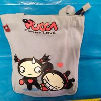 Borsa tracolla Pucca funny love celeste