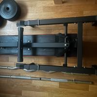 Panca Piana compresa di bilanceri e pacco pesi