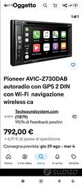 PIONEER AVIC Z 730 DAB Autoradio Navigatore 2 DIN 