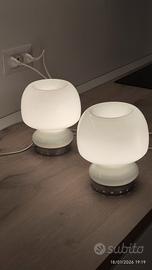 coppia lampade vetro murano modernariato 
