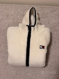 Tommy Hilfiger Badge Zip, Giacca in pile Cream S