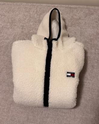 Tommy Hilfiger Badge Zip, Giacca in pile Cream S