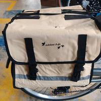 Borsa per bici al portapacchi crema