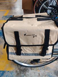 Borsa per bici al portapacchi crema