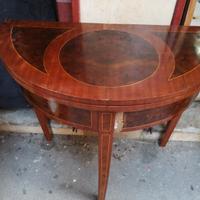 tavolo di legno mezzaluna da gioco 