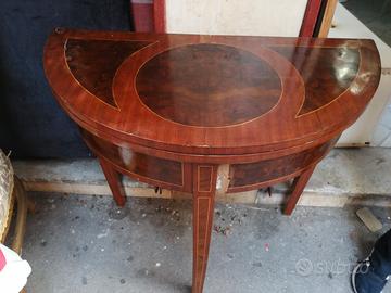 tavolo di legno mezzaluna da gioco 