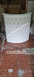 Bancone curvato ecopelle reception con spedizione