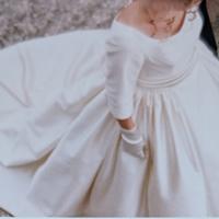 Abito da Sposa in Taffetà di Seta taglia 40