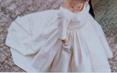 Abito da Sposa in Taffetà di Seta taglia 40