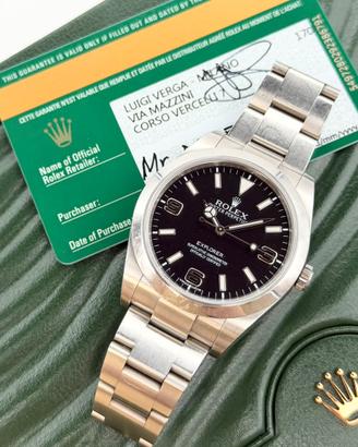 Rolex Explorer 39mm, Full set Italia, Si Permute