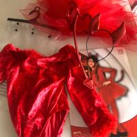 Vestito halloween/carnevale diavoletta con Forcone