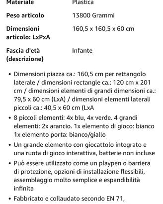 Recinto gioco per bambini