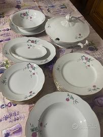 Servizio piatti da 6 floreale in ceramica