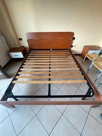 Struttura letto matrimoniale in legno + rete