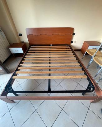 Struttura letto matrimoniale in legno + rete