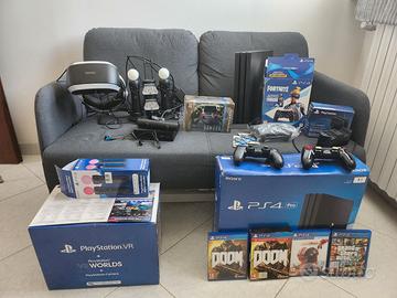 Playstation 4 Pro 1 TB + Ps VR + 4 controller