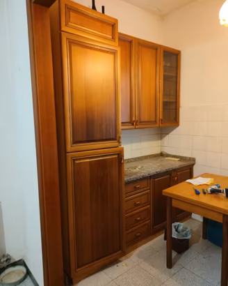 CUCINA LEGNO MASSELLO MODULI-NO ELETTRODOMESTICI