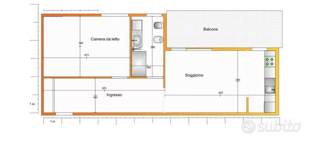 Bilocale a moncalieri con giardino comune e posto