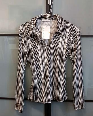 Maglia Promod geometrica ottica b&w - NUOVA
